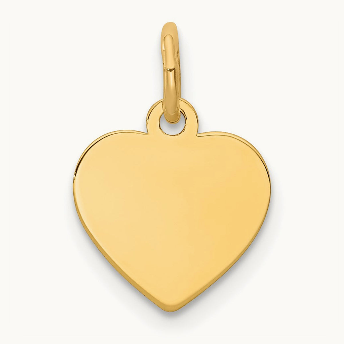 Plain .018 Gauge Engravable Heart Disc Charm — 16mm