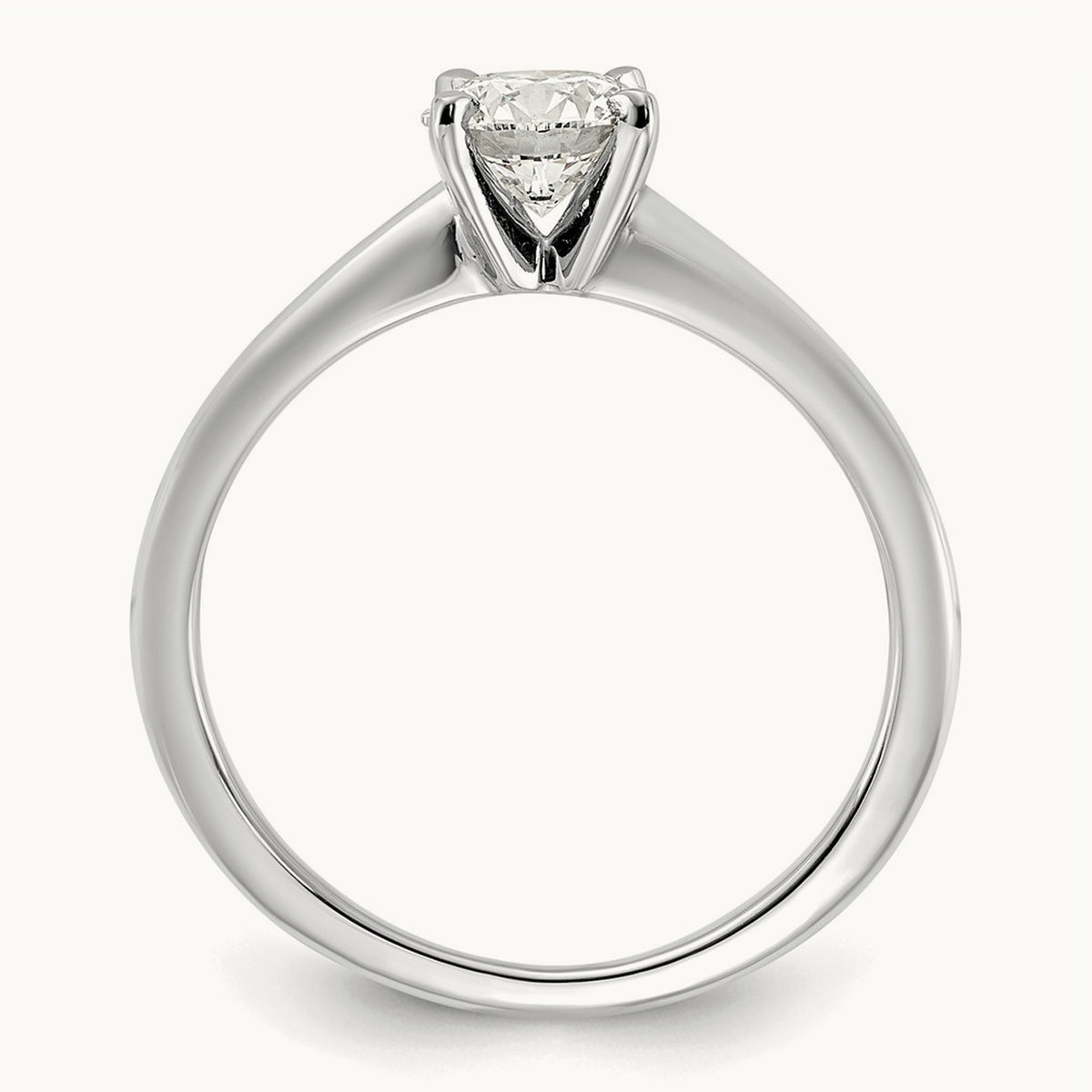Round Solitaire Engagement Ring, 0.25-5.00 ct tw Lab-Grown Diamond — 3/4 ct, 14K White Gold