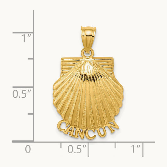 CANCUN Scallop Shell Charm, 14K
