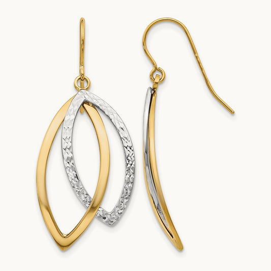Polished and Textured Shepherd Hook Earrings — Leslie's — photo set