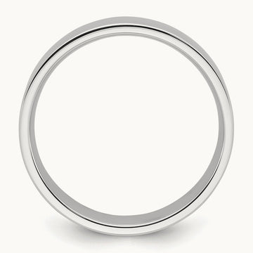 Standard Flat Comfort Fit Band, 6mm, 10K White Gold