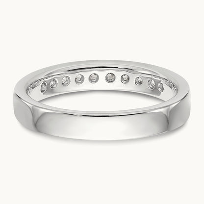10- Stone Closed Channel Band Mounting, 2mm, 14K White Gold