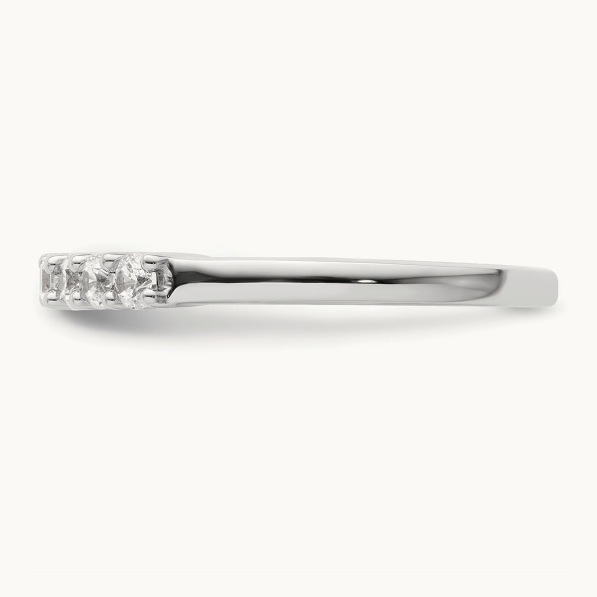 7-Stone Diamond Band, 14K White Gold