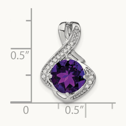 Amethyst and Diamond Pendant — photo set
