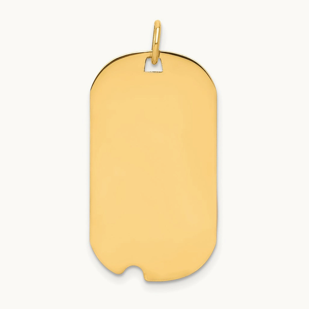 Plain .027 Gauge Engraveable Dog Tag with Notch Disc Charm — 30mm