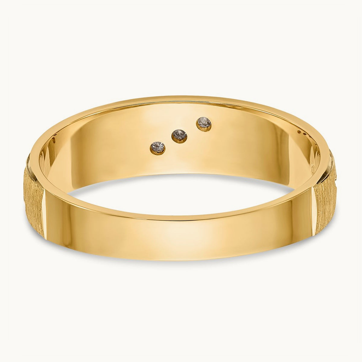 AA Quality Trio Mens Complete Wedding Band, 14K