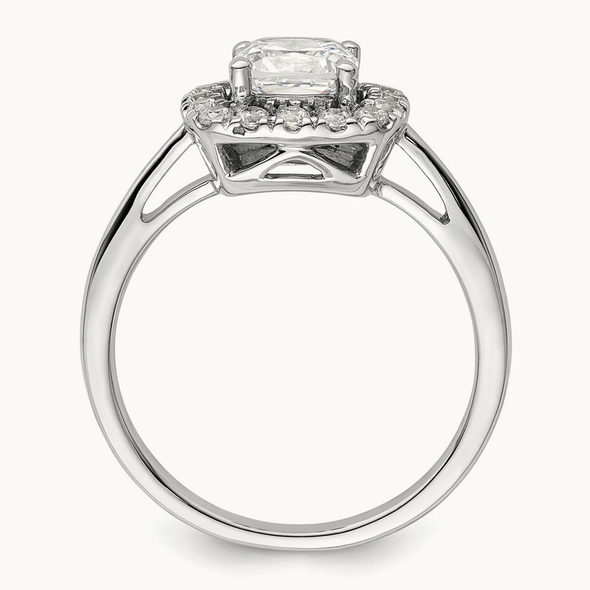 April Birthstone White Sapphire Ring, 0.25 ct tw Lab-Grown Diamond