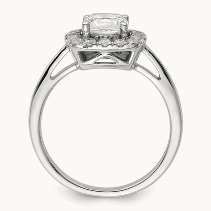 April Birthstone White Sapphire Ring, 0.25 ct tw Lab-Grown Diamond