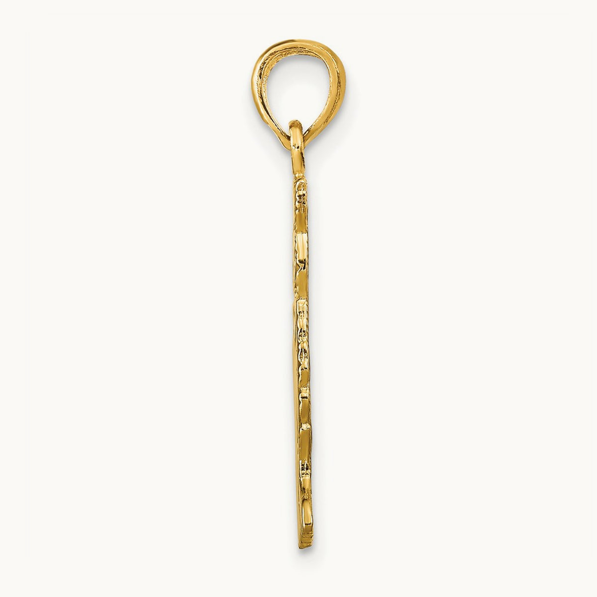 Polished Cat Charm, 14K