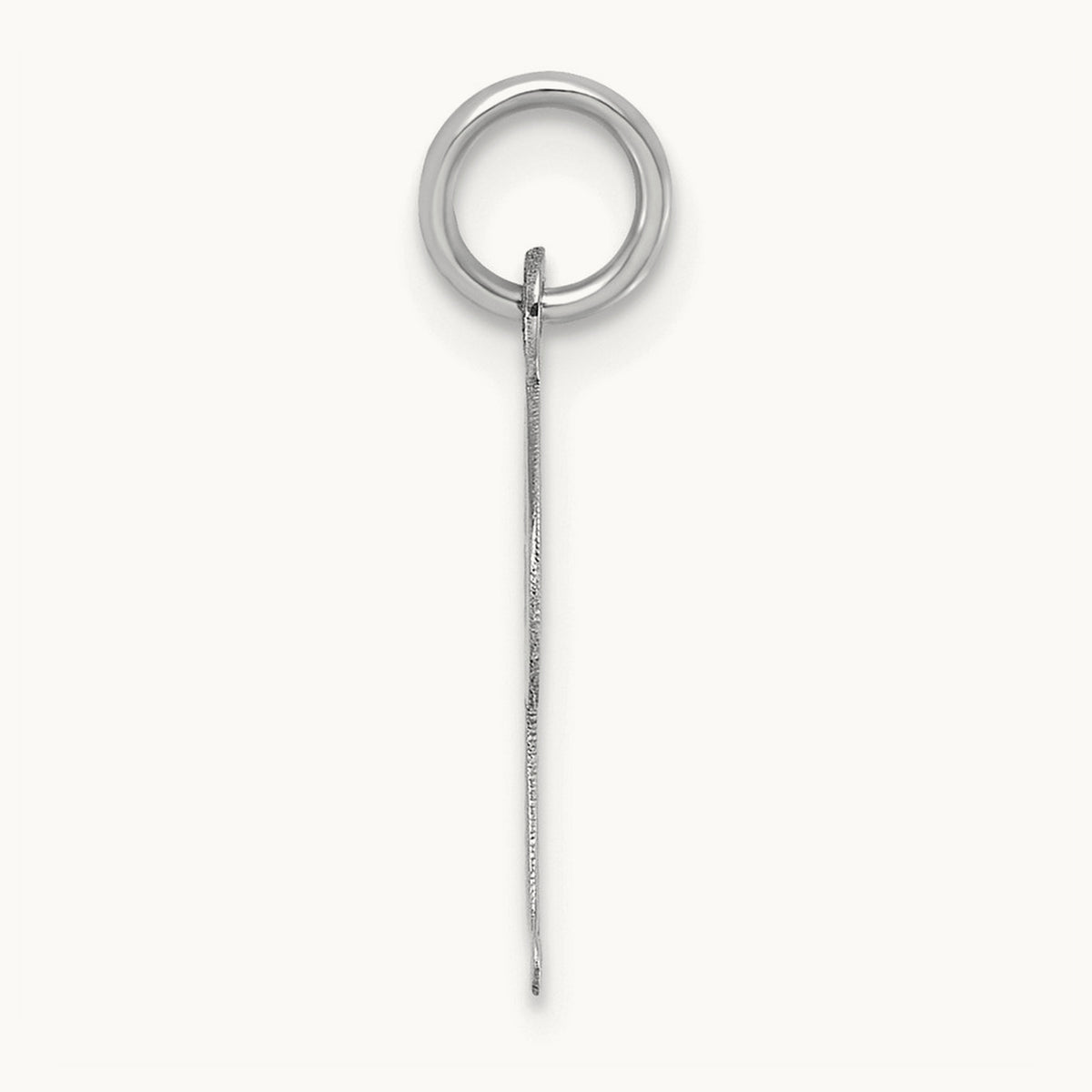 Medium Script Initial Charm — 14K White Gold, I
