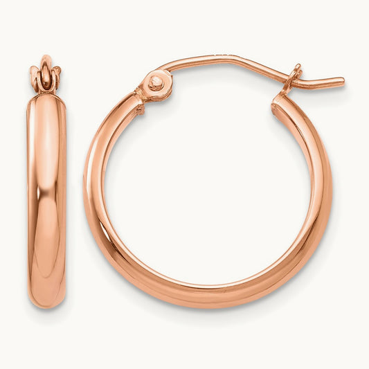 Hoop Earrings, 14K Rose Gold