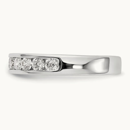 11- Stone Closed Channel Band Mounting, 2.6mm, 14K White Gold