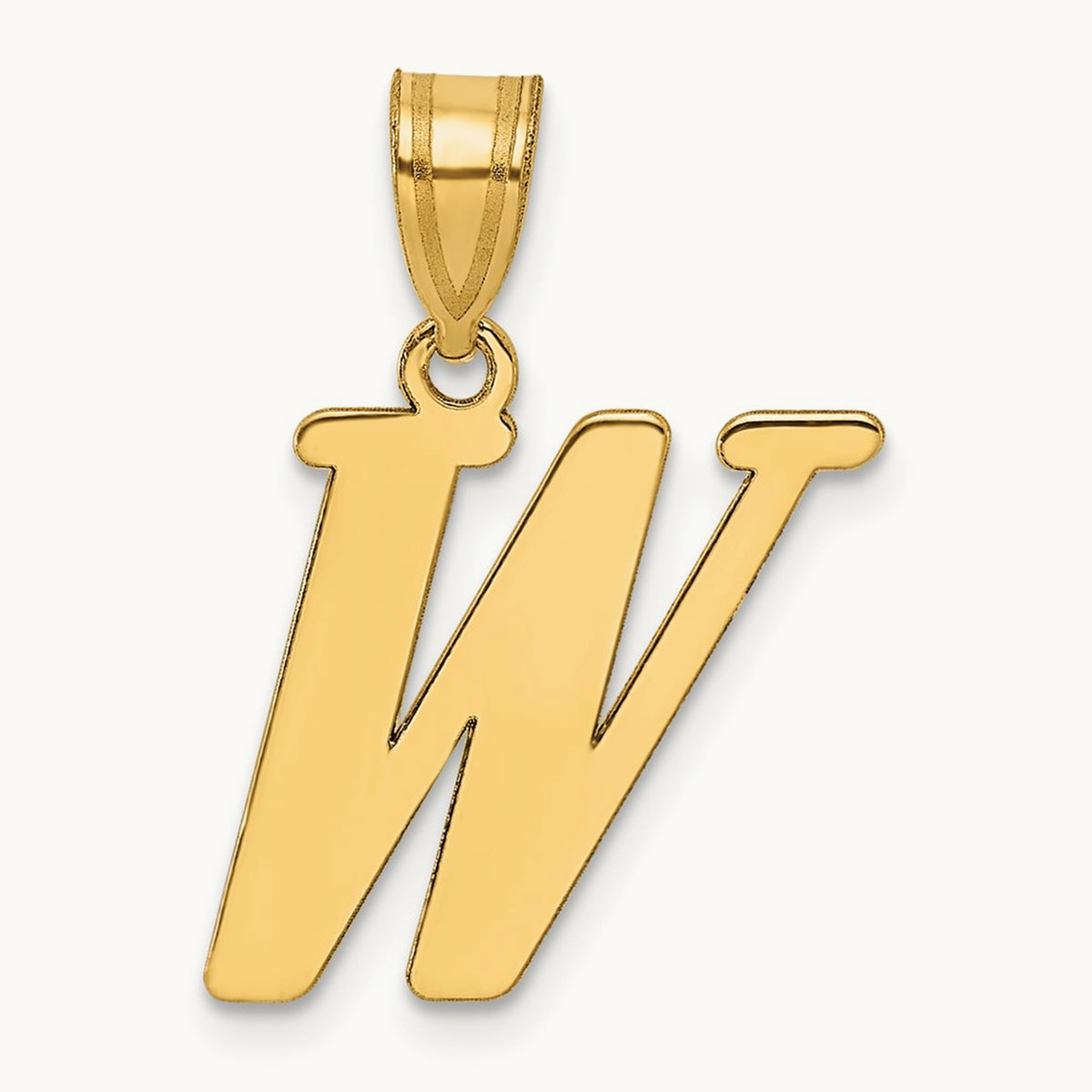 Polished Initial Pendant — W