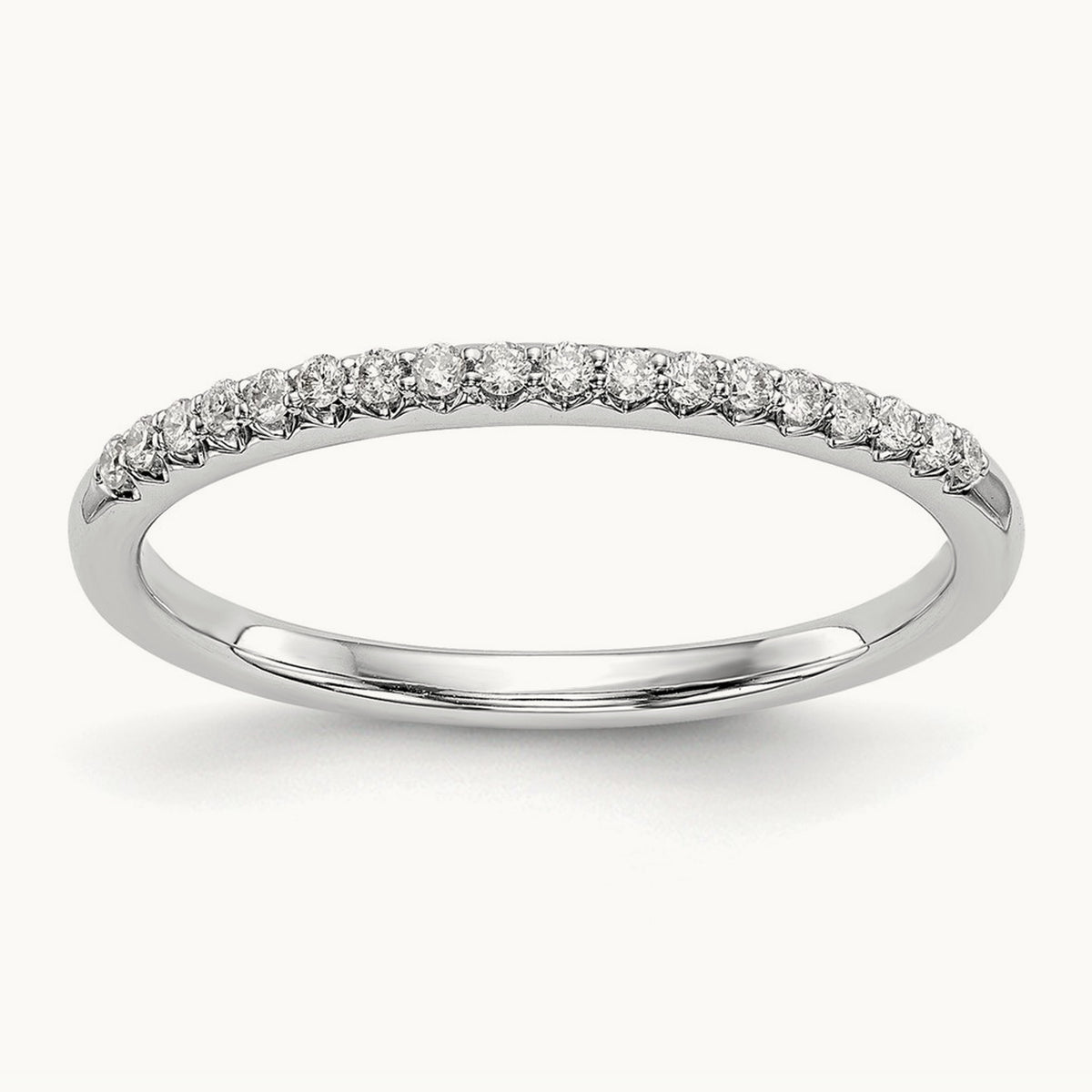 Diamond Wedding Band, 14K White Gold