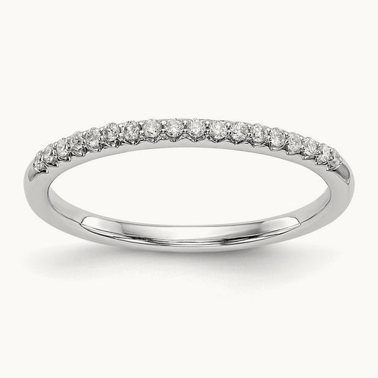 Diamond Wedding Band, 14K White Gold
