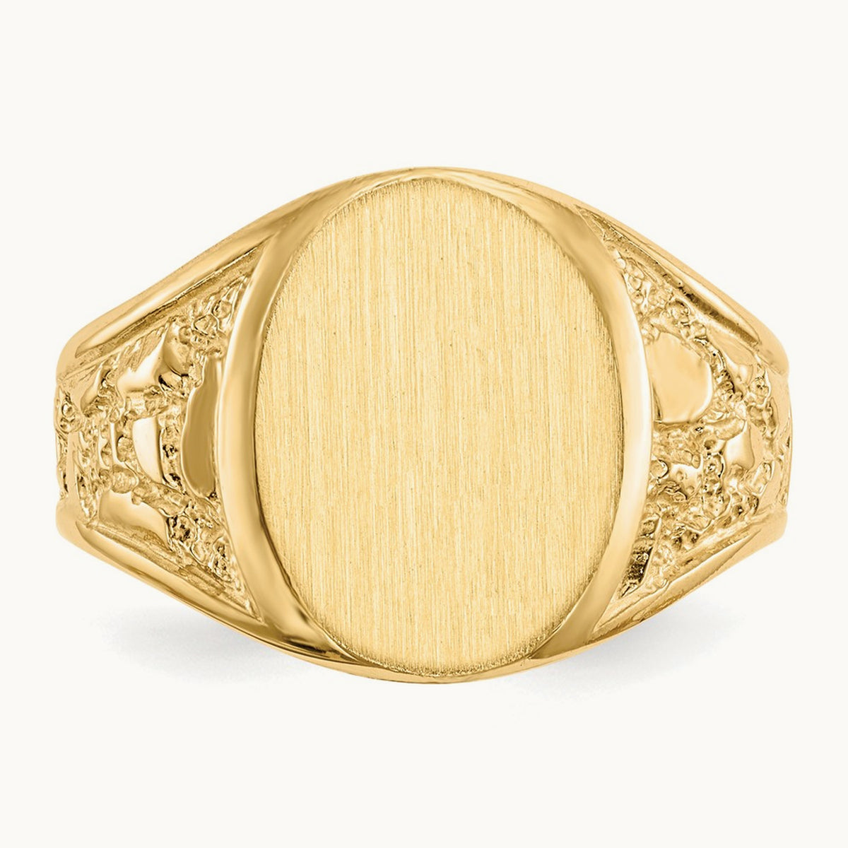 Open Back Mens Signet Ring — photo set