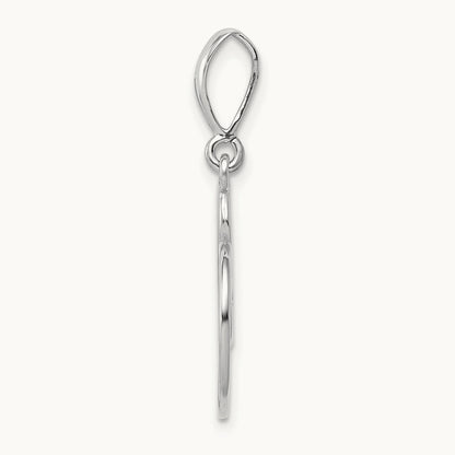 Heart Pendant, 14K White Gold