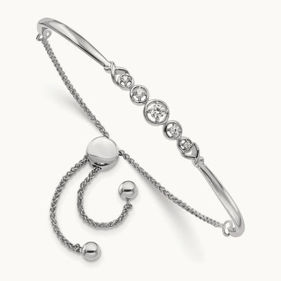 Adjustable Bolo Bracelet, 0.15 ct tw Lab-Grown Diamond