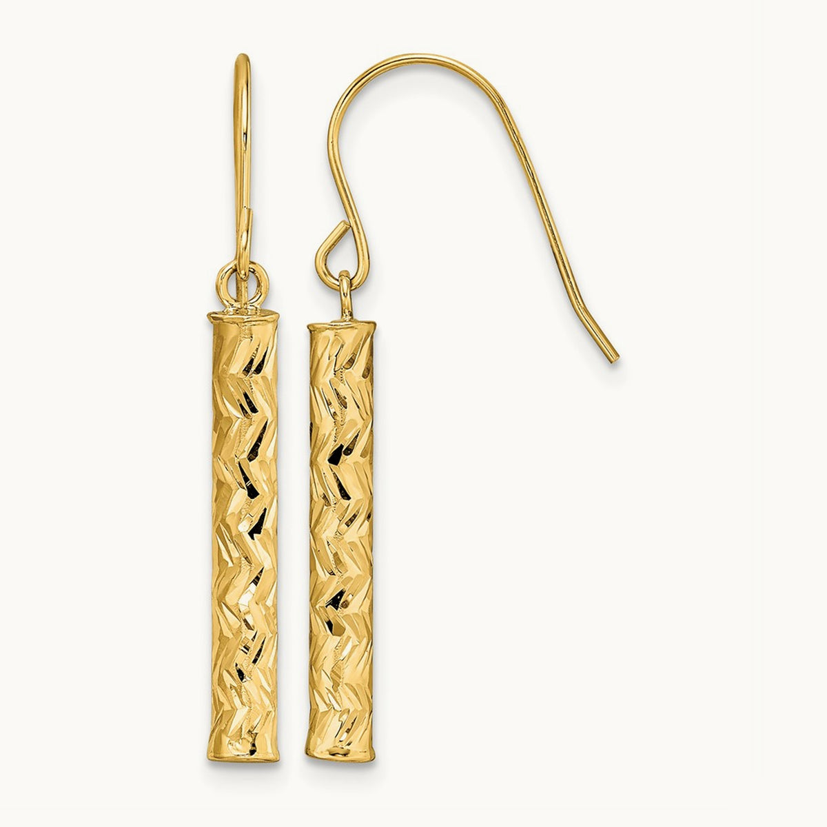 Polished Dangle Earrings, 14K