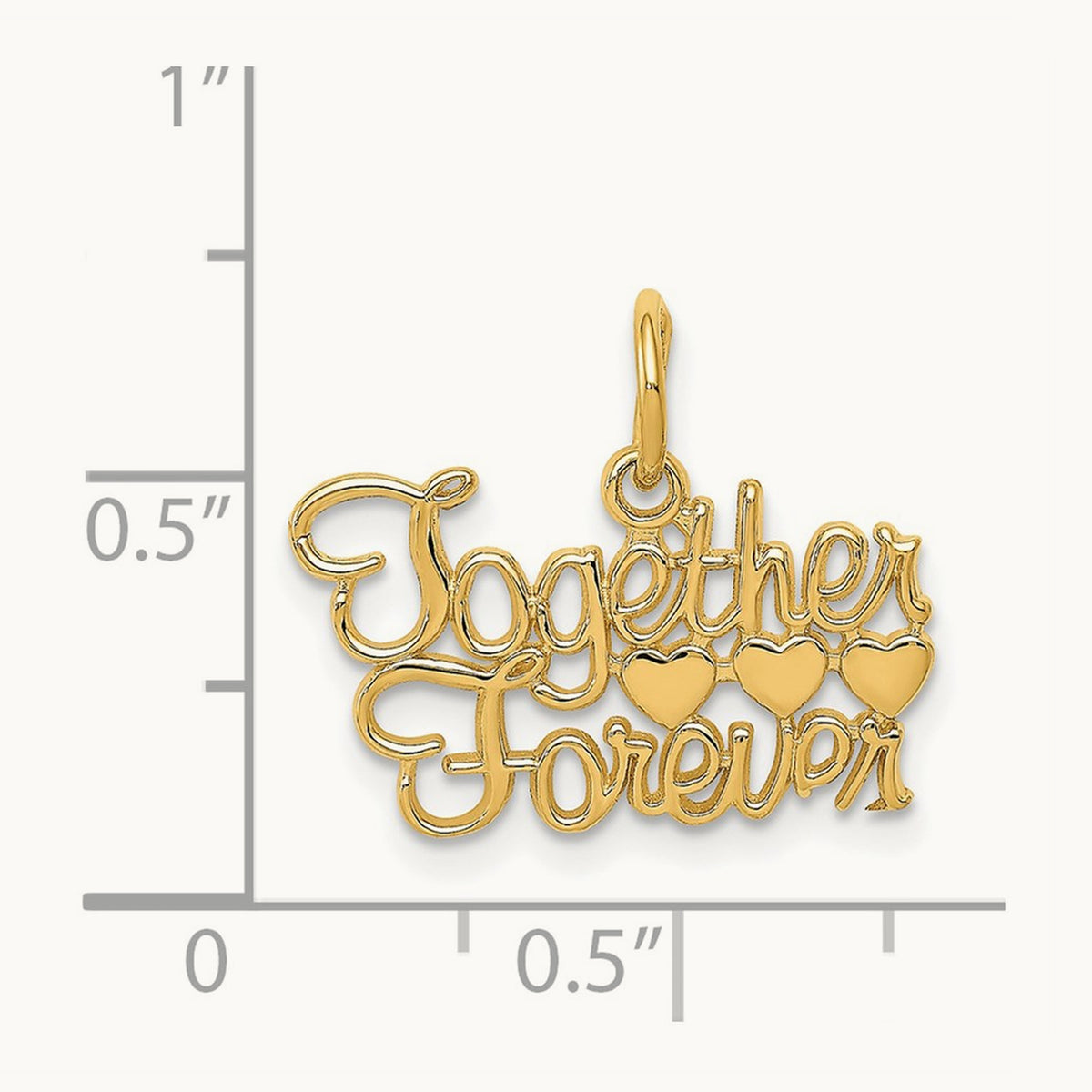 TOGETHER FOREVER Charm, 14K