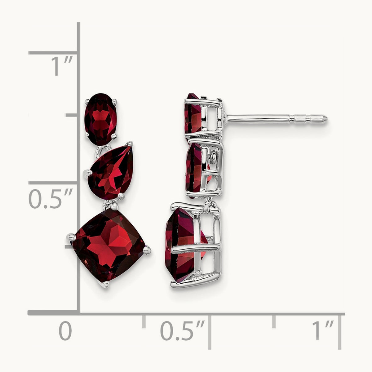 Garnet Dangle Earrings — photo set
