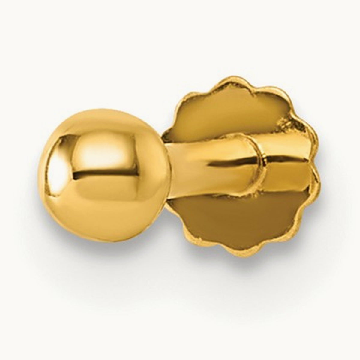 Polished Ball 16 Gauge Labret Stud, 3mm, 14K