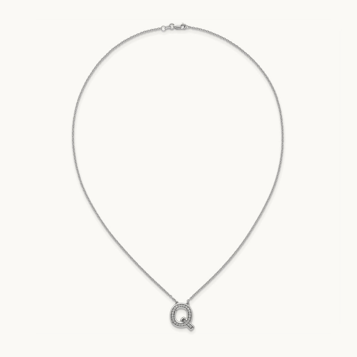 Initial Q Necklace, 0.25 ct tw Lab-Grown Diamond