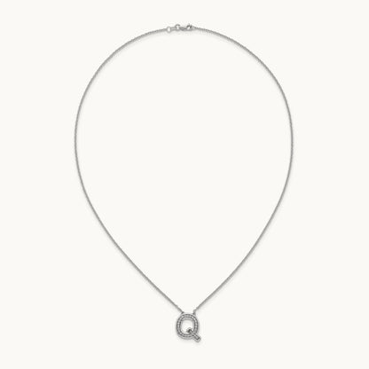 Initial Q Necklace, 0.25 ct tw Lab-Grown Diamond