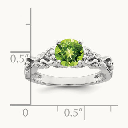 Polished Peridot and Diamond Ring — photo set