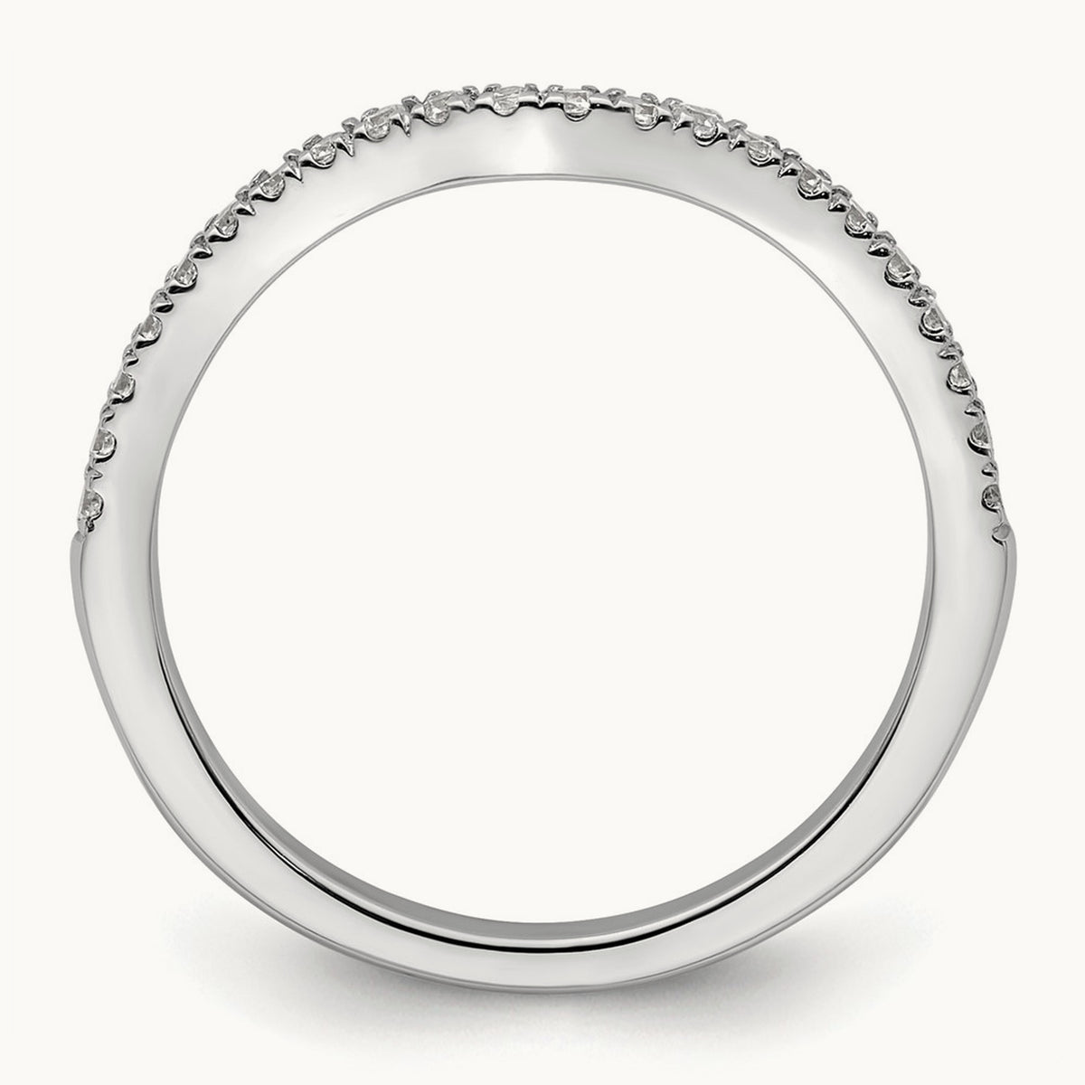 Diamond Wedding Band, 14K White Gold