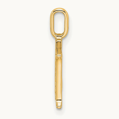 Diamond Letter M Initial Pendant, 14K