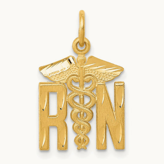 RN Nurse Charm, 14K