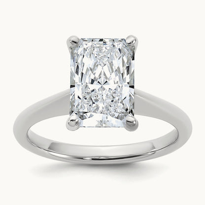 Radiant 8X Ring, 3.00 ct tw Lab-Grown Diamond — 14K White Gold