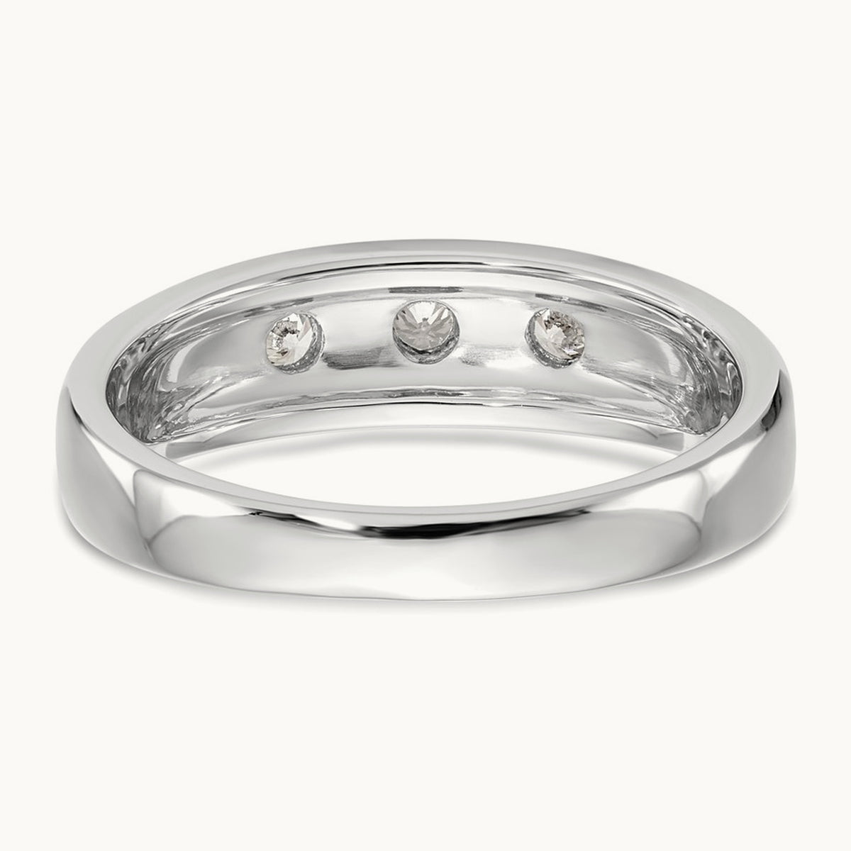 Diamond Men's Band, 14K White Gold