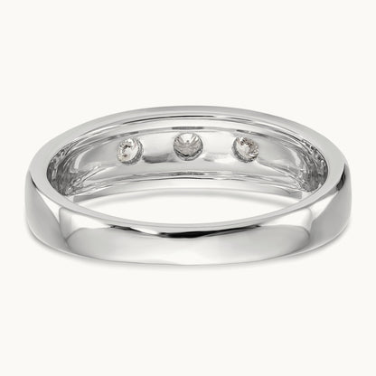 Diamond Men's Band, 14K White Gold