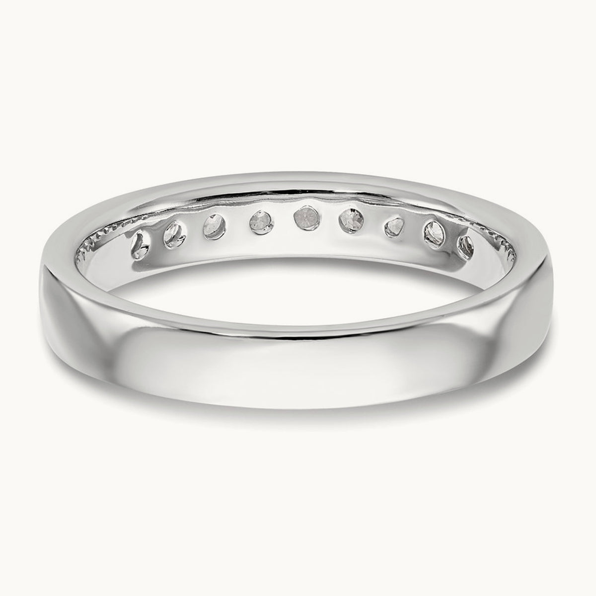 9- Stone Closed Channel Band Mounting, 1.9mm, 14K White Gold