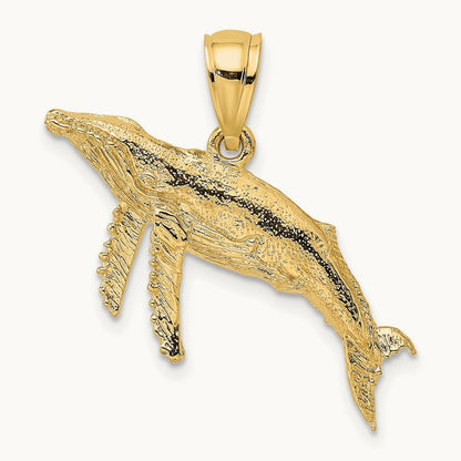 2-D Textured Whale Charm — photo set