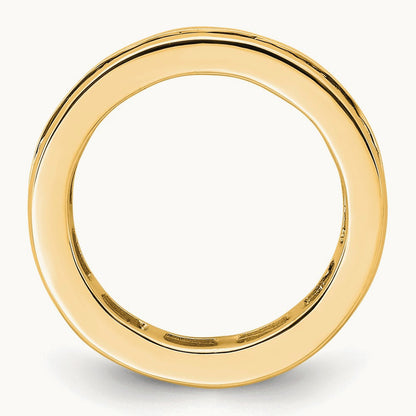 Princess Eternity Band, 2.00-3.00 ct tw Lab-Grown Diamond — 2 ct, 14K Yellow Gold