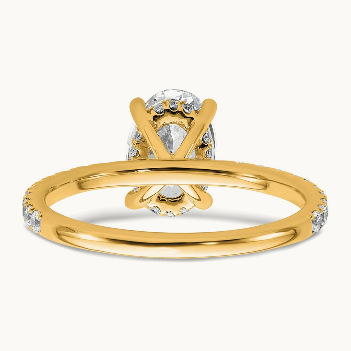 Oval Solitaire Engagement Ring, 1.25-4.50 ct tw Lab-Grown Diamond — 14K Yellow Gold, 7 (2)