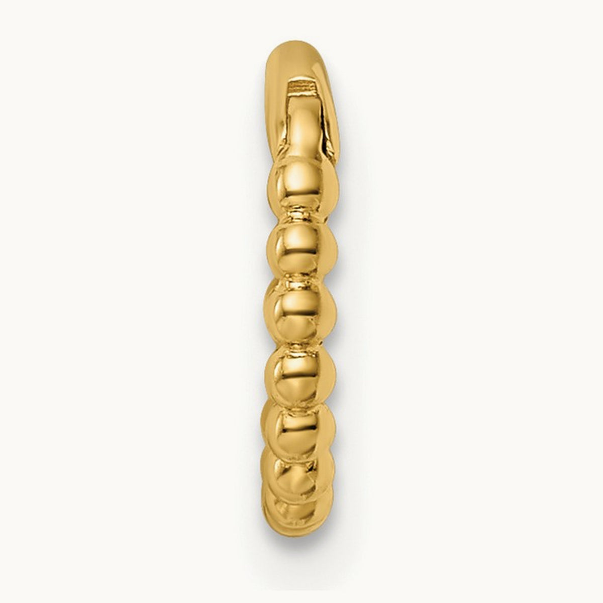 14 Gauge Beaded Cartilage Ring, 14K