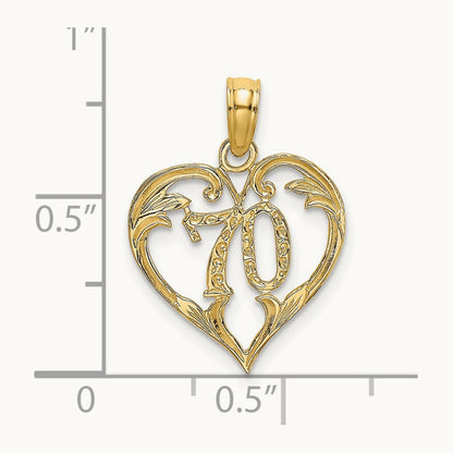 70 In Heart Charm, 14K