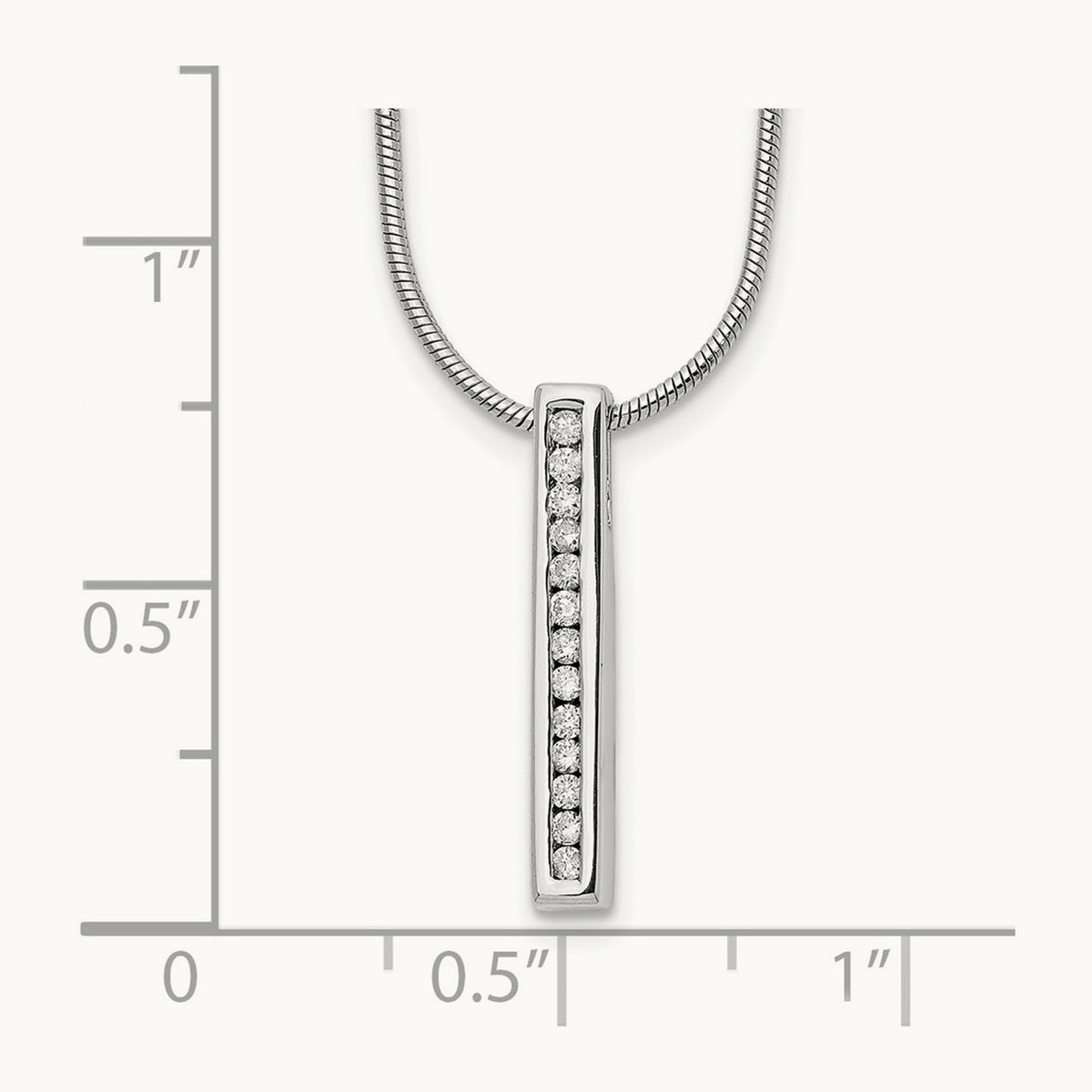 Vertical Bar Necklace, 0.10 ct tw Lab-Grown Diamond