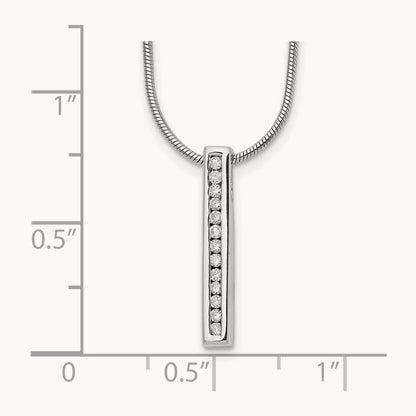 Vertical Bar Necklace, 0.10 ct tw Lab-Grown Diamond
