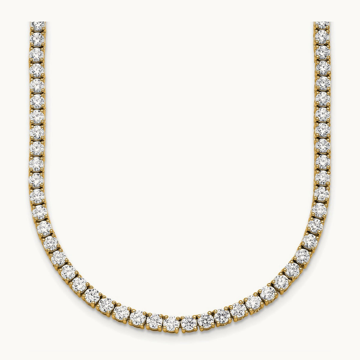 Straight Tennis Necklace, 13 1/2-17 7/8 ct Lab-Grown Diamond