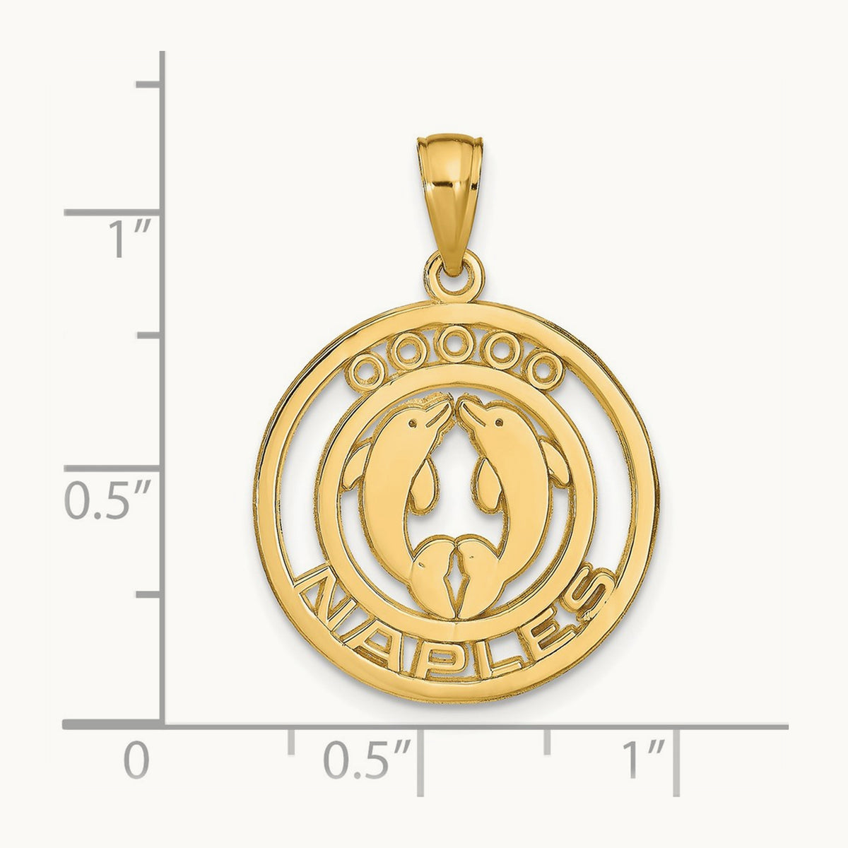 NAPLES Dolphins Pendant, 14K
