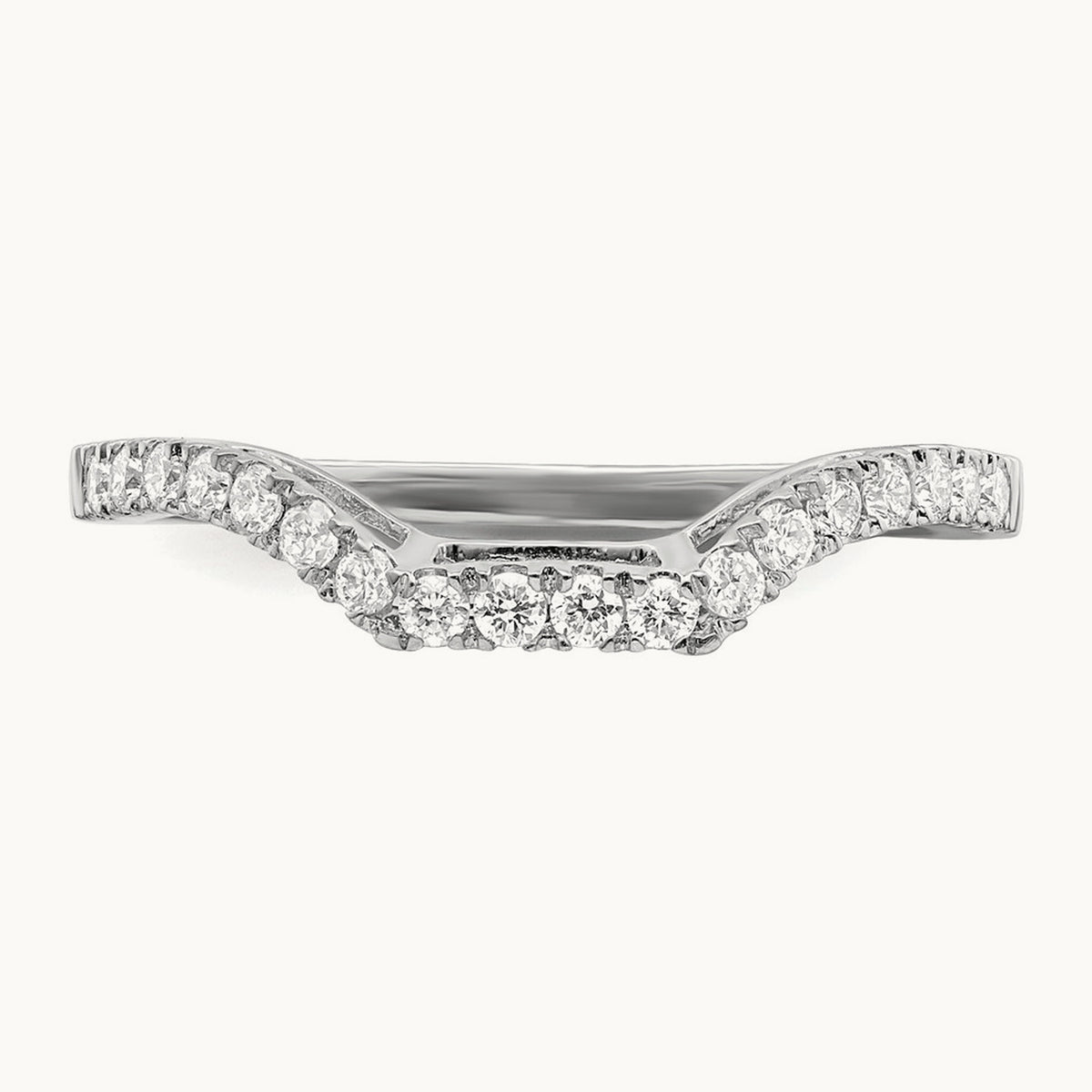 Diamond Wedding Band, 14K White Gold