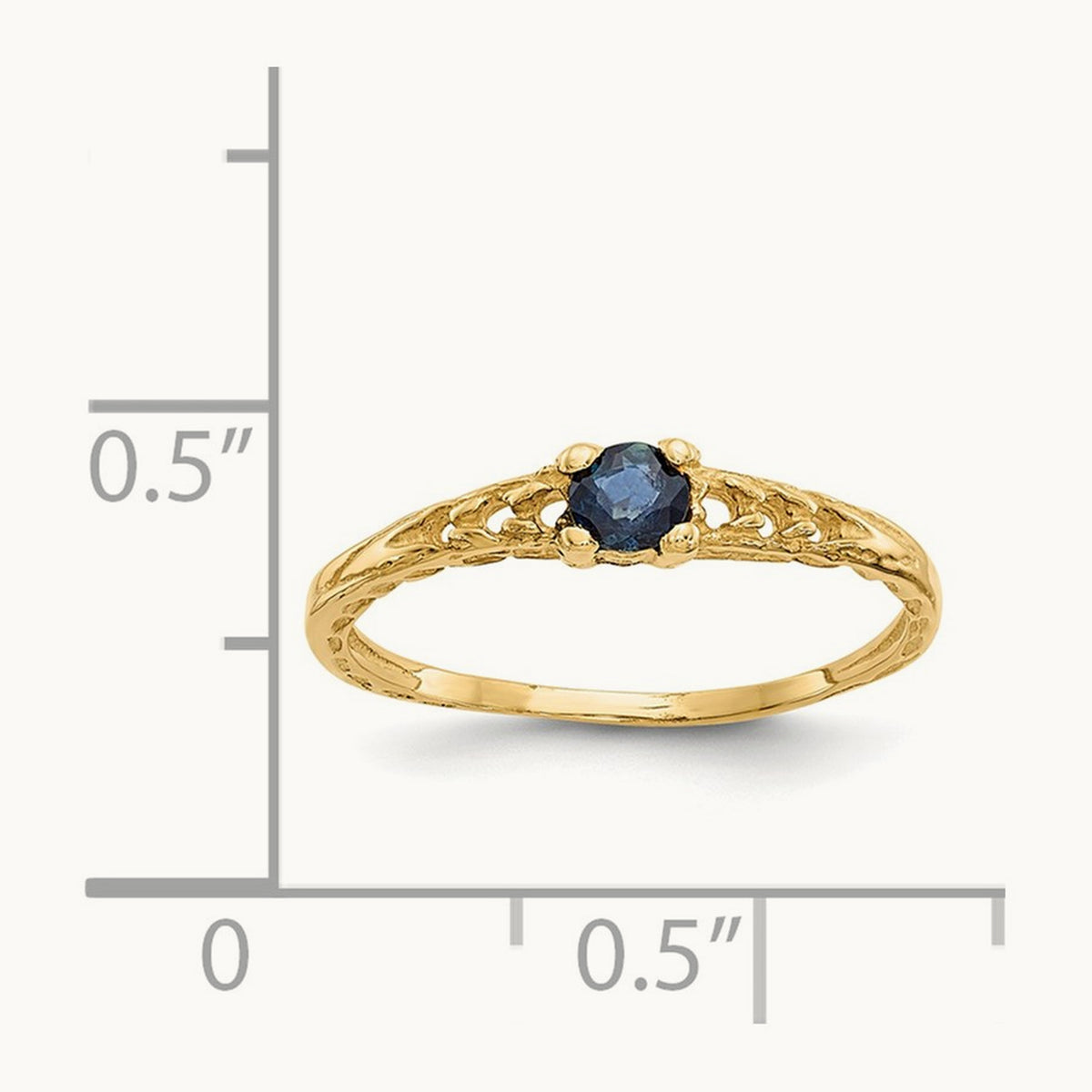 Madi K Sapphire Birthstone Baby Ring, 3mm, 14K