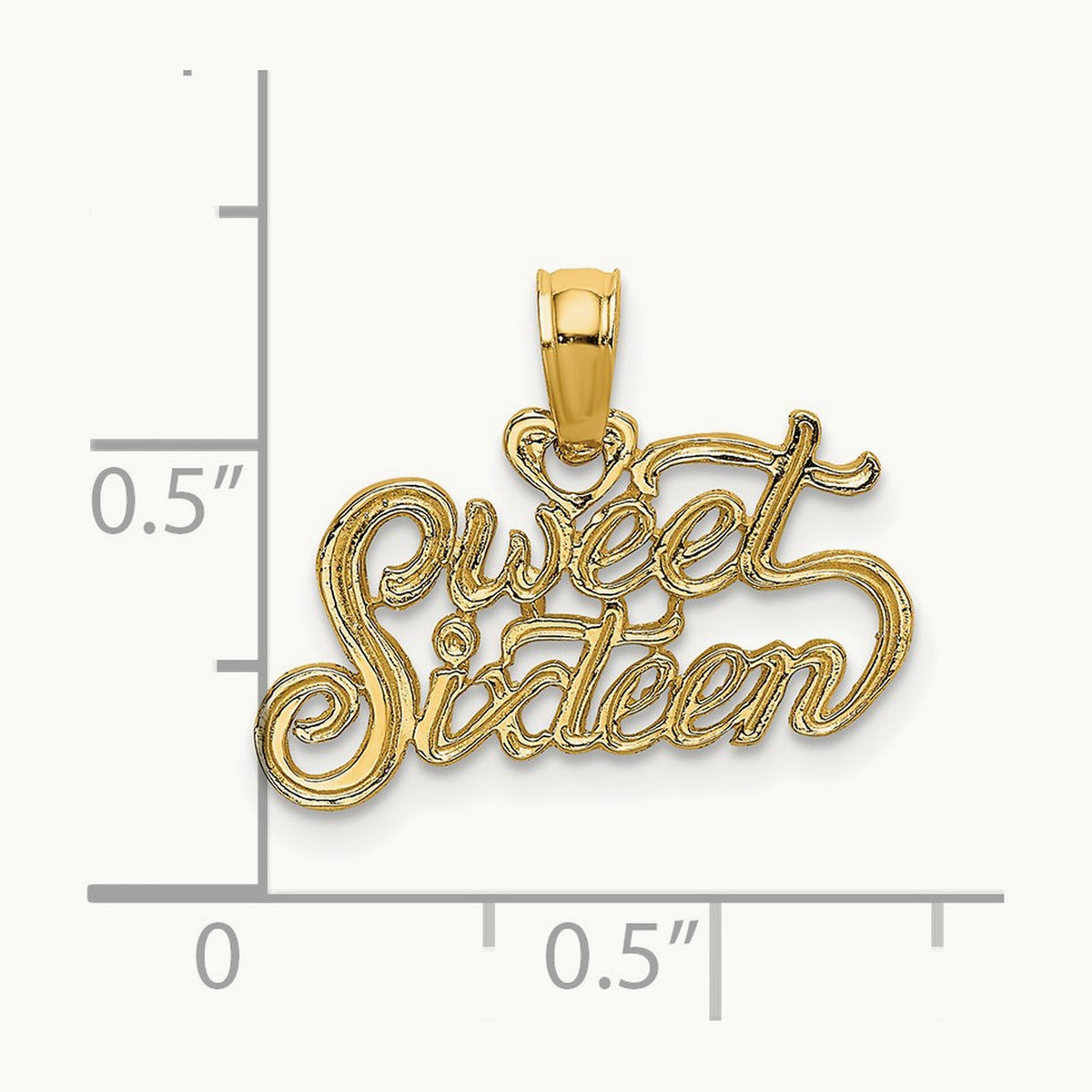 SWEET SIXTEEN Charm, 14K
