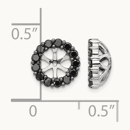 Black Diamond Earring Jackets — 8mm
