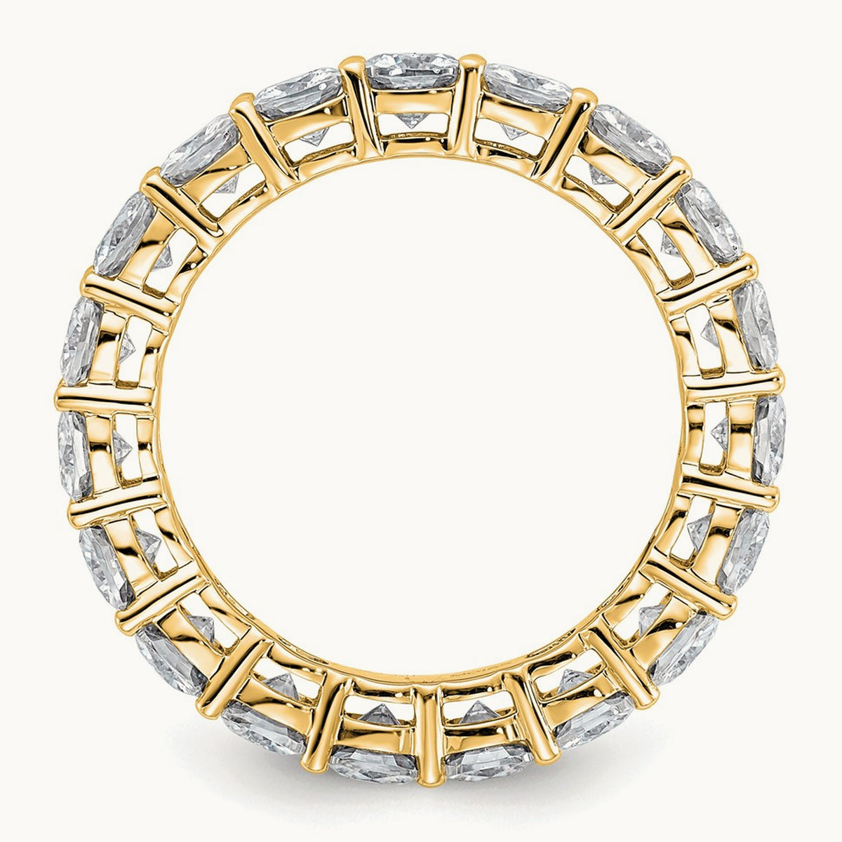 Cushion Eternity Band, 3.50 ct tw Lab-Grown Diamond — 14K Yellow Gold